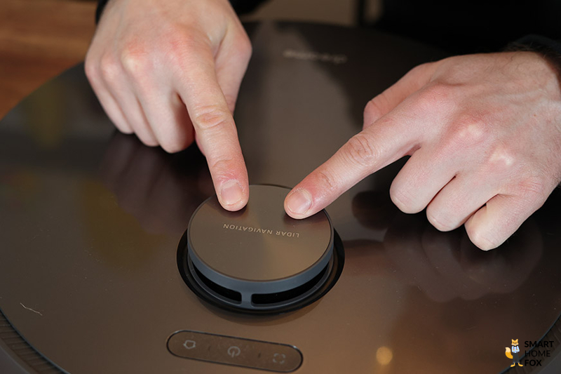 Лазерная башня Dreame L10s Pro крупным планом.